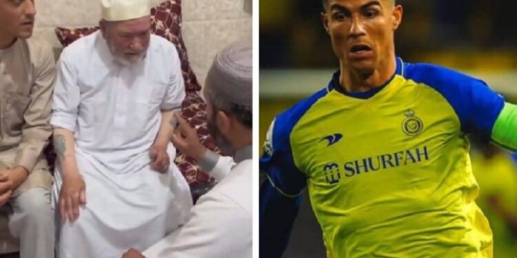 جدل واسع بعد إعلان إسلام رجل يُزعم أنه عم كريستيانو رونالدو داخل مسجد بالجزائر!” جدل واسع بعد إعلان إسلام رجل يُزعم أنه عم كريستيانو رونالدو داخل مسجد بالجزائر!”